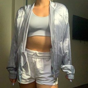 Forever 21 Light Blue Zip Up Jacket